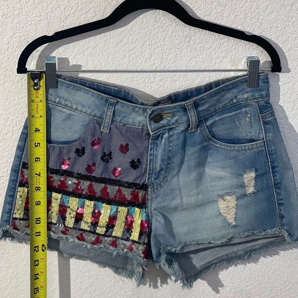 Guess Originals Sequin Denim Short 
Style #W31D11D04Q0 - Picture 4 of 5